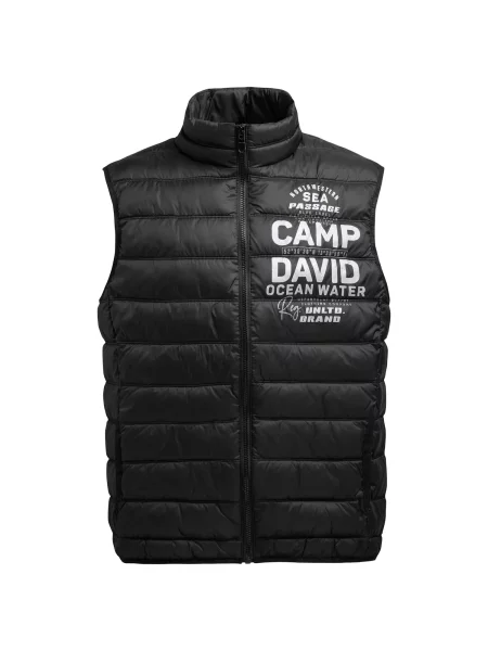 CAMP DAVID Vesta čierna biela
