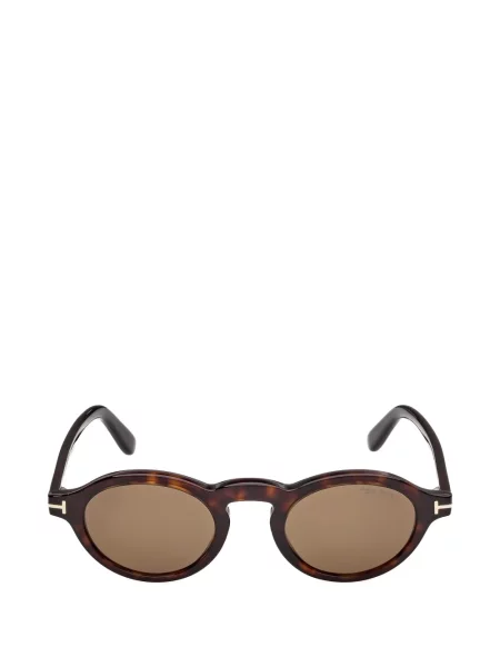 Ochelari de soare rotunzi Tom Ford Eyewear maro