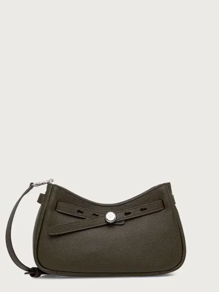 Tory Burch geantă crossbody pentru femei din piele Romy Zip verde