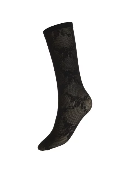 Șosete Wolford cu model floral din dantelă negru