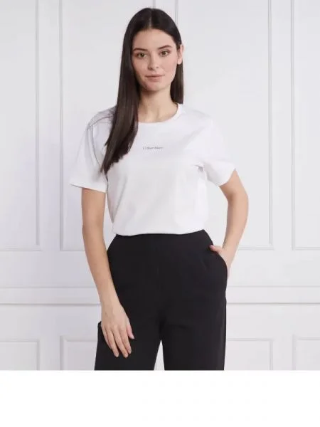 Calvin Klein Tricou MICRO LOGO alb