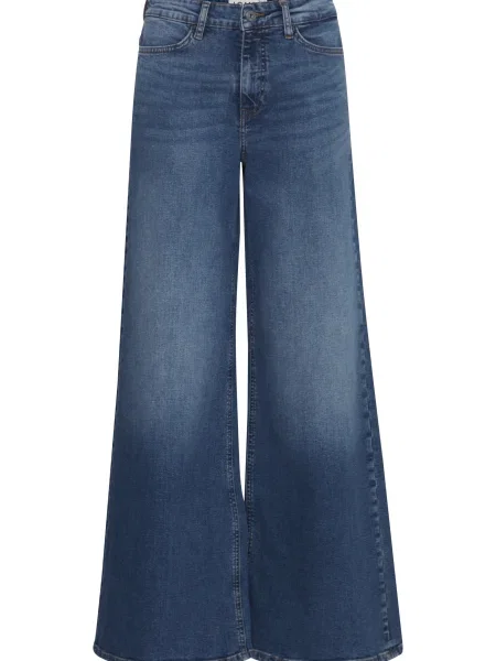 Szerokie jeansy dzwony Ichi niebieskie