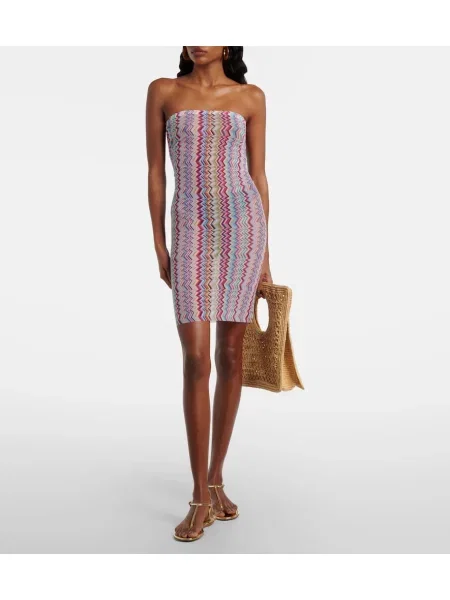 Rochie maxi Missoni cu un umăr gol de costum