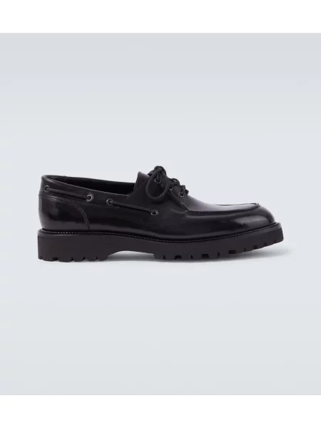 Usnjene loaferke John Lobb črna