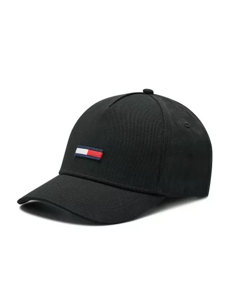 Tommy Jeans Kšiltovka Tju Flag Cap Černá bílá