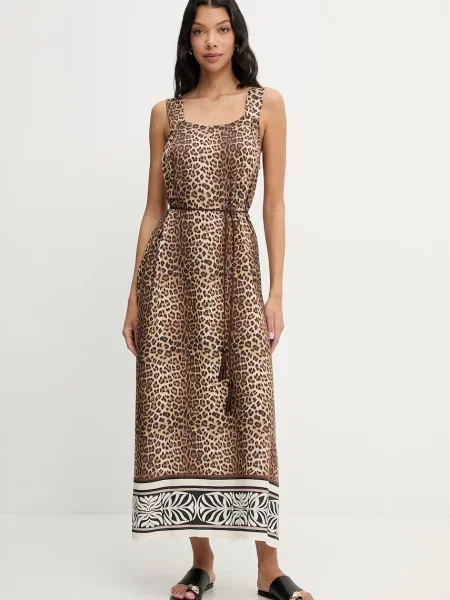 Liu Jo sukienka letnia z brązowa
