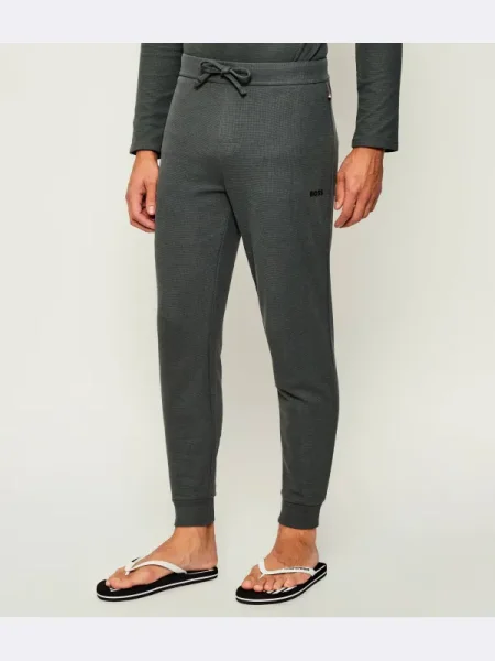 BOSS BLACK Pantaloni de pijama Waffle negru