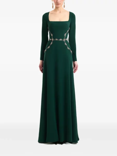 Rochie Gemy Maalouf cu mărgele verde