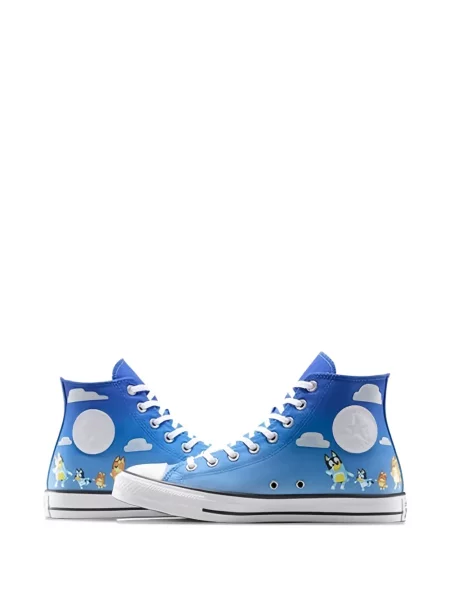 Sneakerși Converse Chuck Taylor All Star din piele de căprioară alergare cu platformă negru