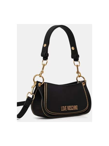 Love Moschino torebka z imitacji skóry czarna