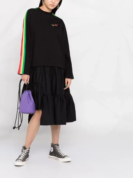 Lung rochie Palm Angels asimetrică negru