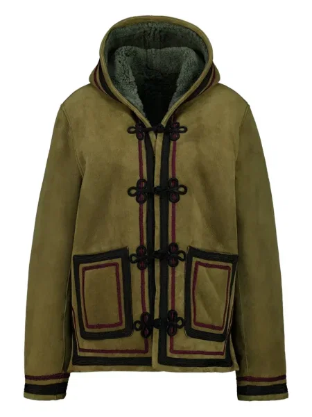 Geanta de piele Baziszt cu glugă verde