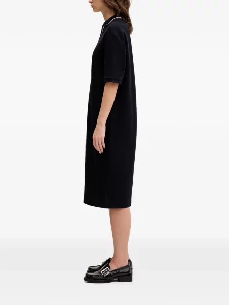 Rochie midi Fred Perry cu broderie negru
