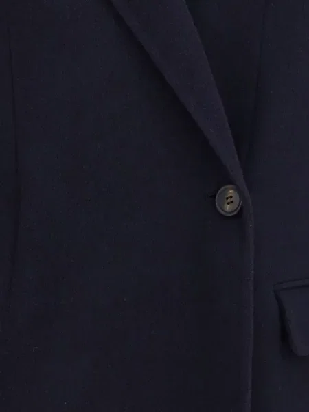 Geacă Brunello Cucinelli de lână albastru