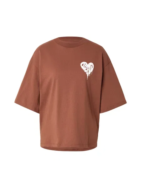 AllSaints Tricou supradimensional maro alb