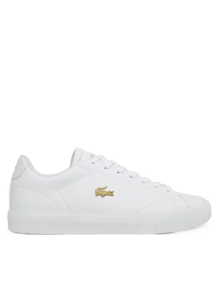 Sneakerși Lacoste Lerond din piele alb