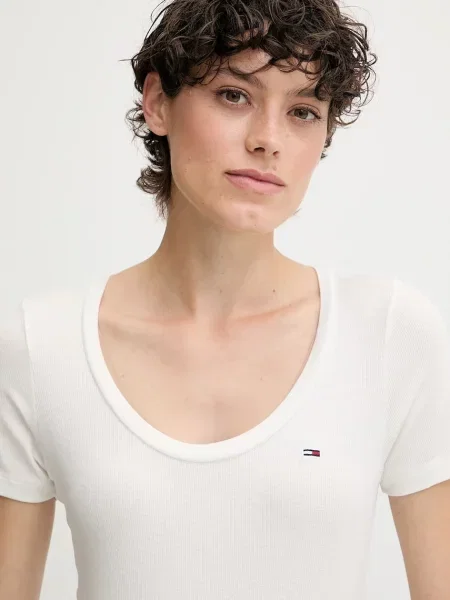 Tričko Tommy Jeans bílá