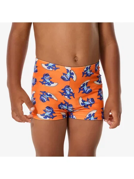 Bokserki kąpielowe dla malucha/dziecka Decathlon Titou Shark pomarańczowe