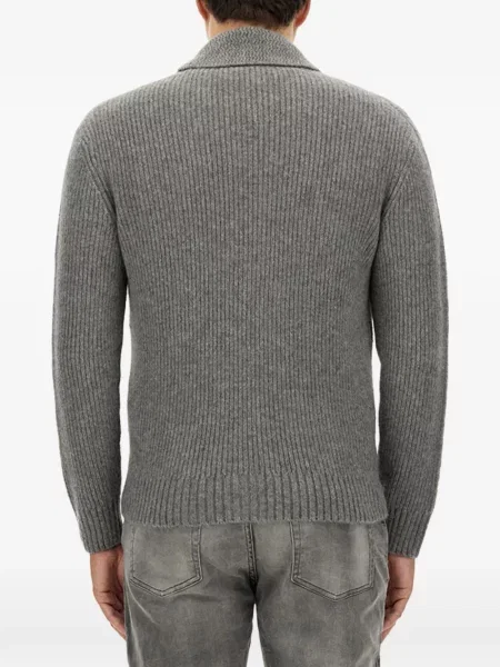 Kołnierzykowy kardigan Tom Ford szary