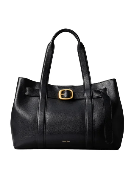 Geantă shopper Calvin Klein cu cataramă negru