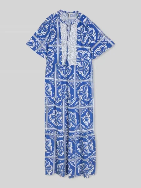 Sukienka tunikowa w kroju loose fit z Tom Tailor niebieska