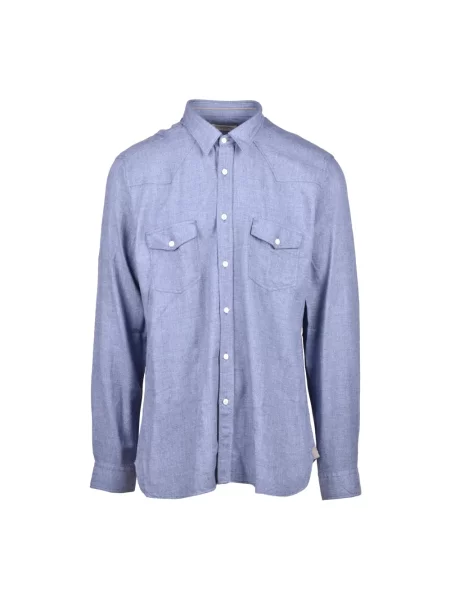 Koszula Tintoria Mattei 954 casual niebieska