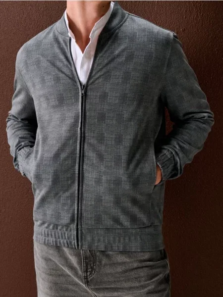 Sinsay Bluza bomberka z domieszką szary