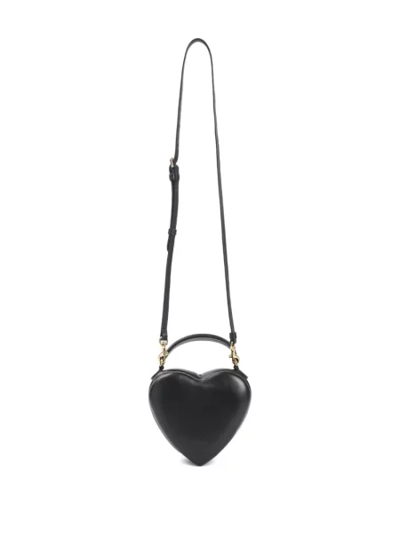 Geantă Moschino cu motiv cu inimi negru