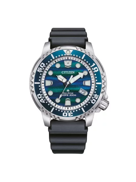 Lniany zegarek Citizen niebieski