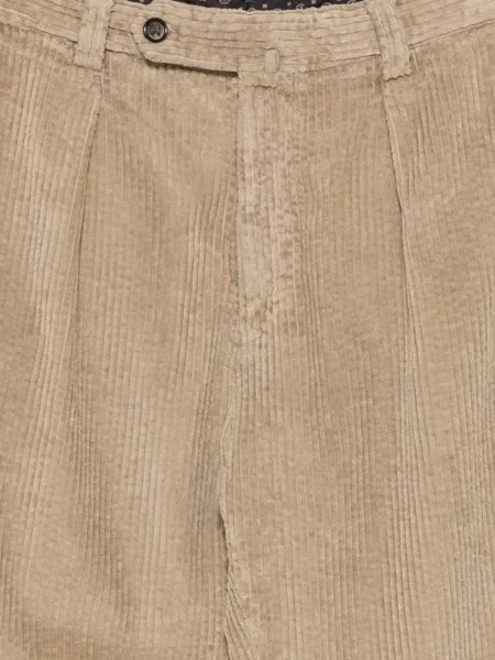 Pantaloni Berwich de catifea cord plisate