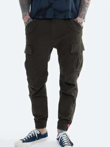 Alpha Industries spodnie Spodnie Alpha Industries Alman Pant w fasonie cargo zielony