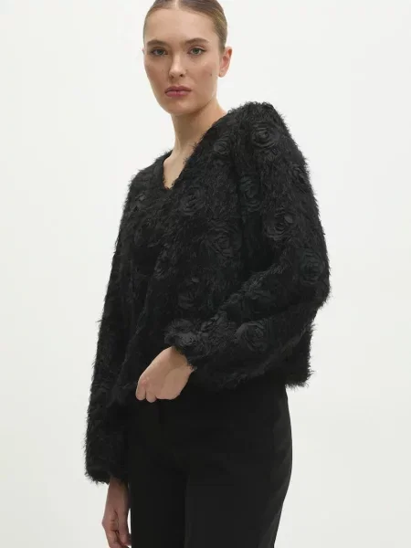 Блуза Answear Lab с апликация черно