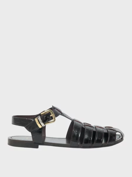 Шкіряні босоніжки Maje коричневі