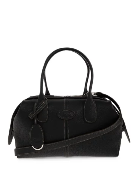 Geantă Tod's din piele cu autograf negru
