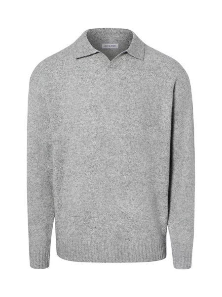 Jack & Jones sweter z dzianiny z domieszką wełny Mężczyźni S szary