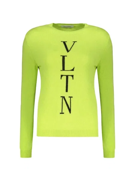 Pulover Valentino Garavani de lână cu imagine galben