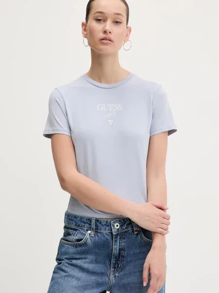 Тениска Guess Originals синьо