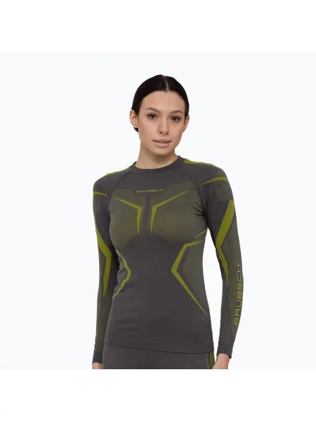 Кофта термоактивна Brubeck Dry gray/lime сірий