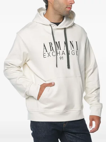Hanorac cu glugă Armani Exchange cu imagine