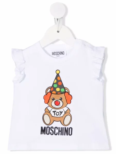 Top dziecięcy Moschino biały