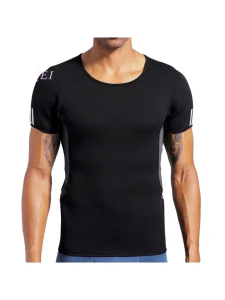 T-shirt neoprenowy wyszczuplający dla mężczyzn SlimBody czarna