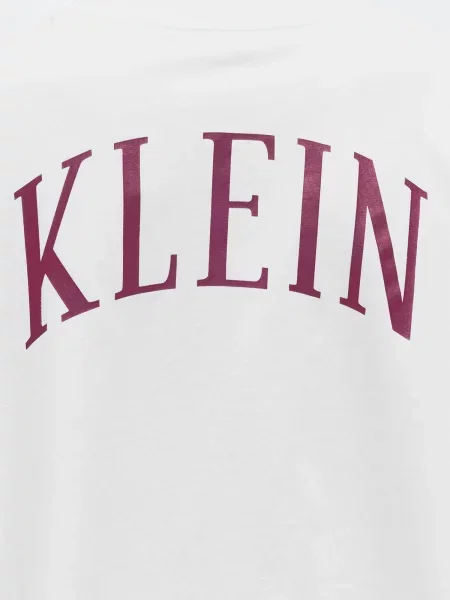 Calvin Klein Jeans Tričko vínovo červená biela