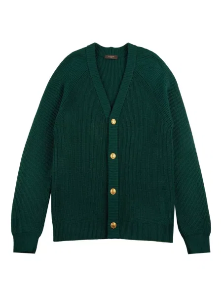 Cardigan Zanone cu decolteu în V verde