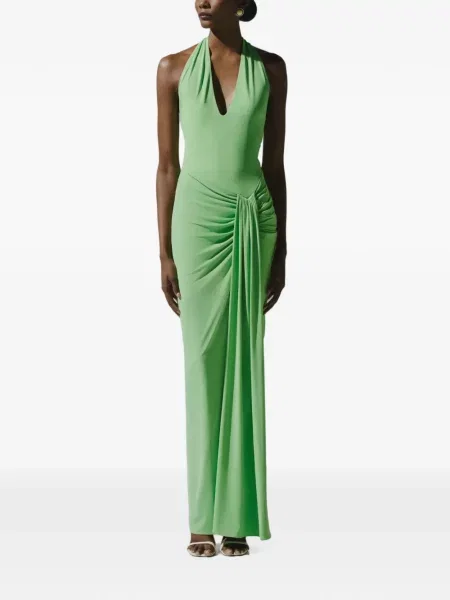 Rochie maxi Baobab cu volane verde