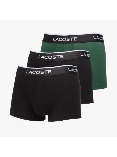 Boxeri Lacoste Underwear Trunk Black/Green M negru