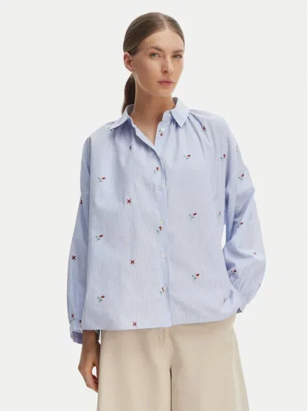 Weekend Max Mara Cămașă Butterfly celest albastru