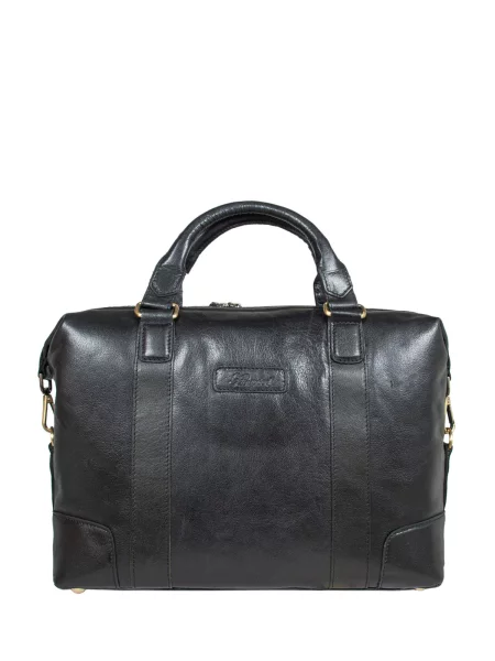 Кожаная сумка для ноутбука Ashwood Leather черная