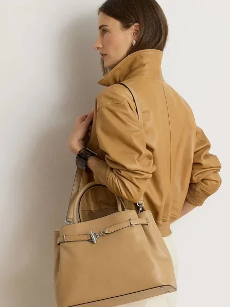 Кожаная сумка через плечо Lauren Ralph Lauren