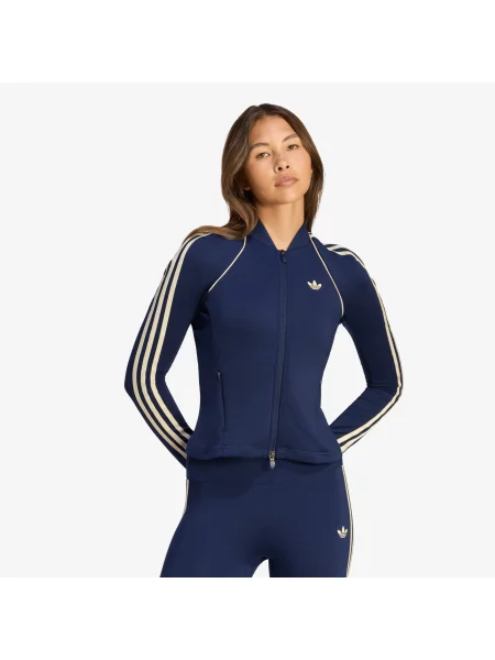 Hanorac cu fermoar Adidas Performance albastru
