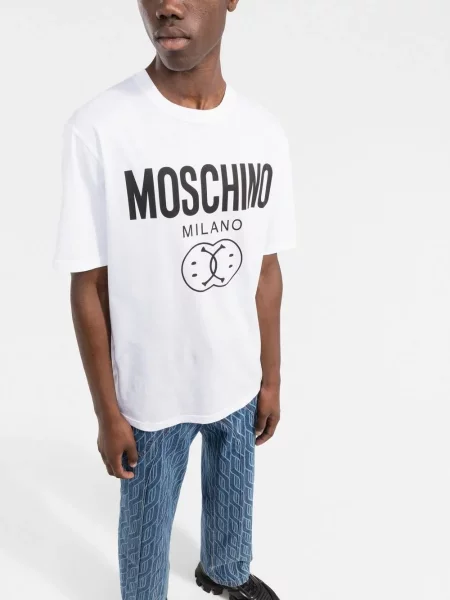 Tričko Moschino s potiskem bílé